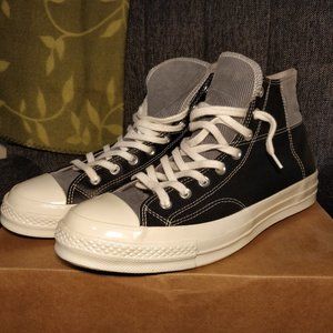 Converse Chuck 70 Hi "Patchwork" BLACK, COOL GREY